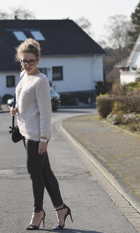 Outfit: Leather and Knit