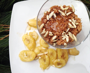 Schokoladenporridge mit Honigbananen