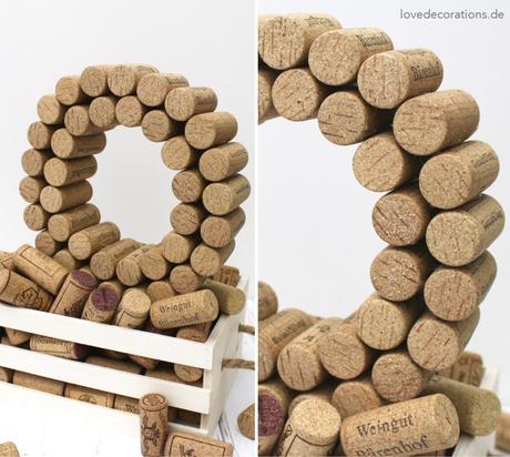 DIY 3D Buchstaben aus Korken 5