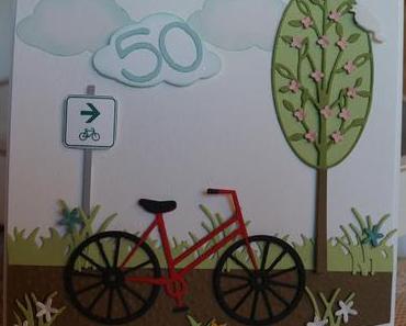 Fahrradkarte zum 50. Geburtstag