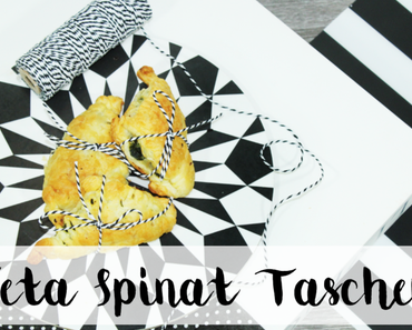 Griechische Feta Spinat Taschen mit Blätterteig