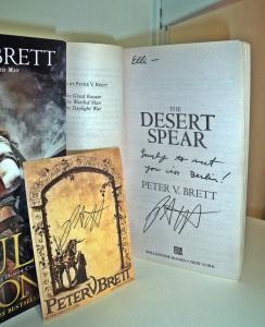 I can’t get over it, this is my job: Mein Abend mit Peter V. Brett