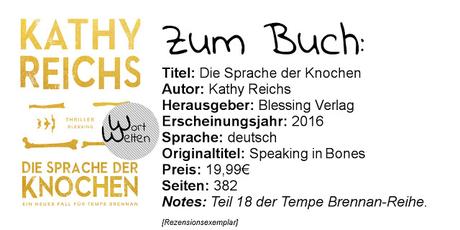 [REVIEW] Kathy Reichs: Die Sprache der Knochen (Temperance Brennan, #18)