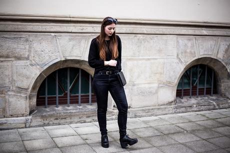 Street style blogger fashion mode schwarz