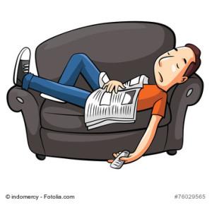 Lazy Man Sleep On Sofa © indomercy