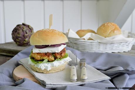 Fisch Burger mit Bärlauch und Schafskäse / Fish Burger Recipe with Wild Garlic