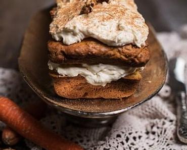 Karottenkuchen mit Schwarztee Frosting