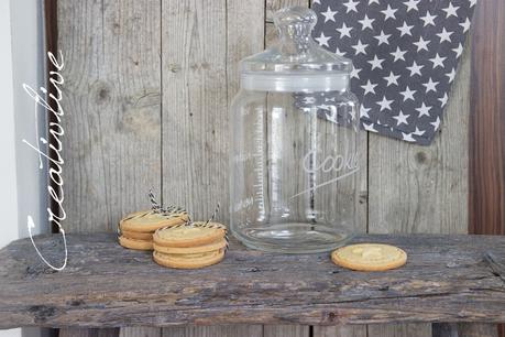 Cookie Glas und Stempel-Kekse