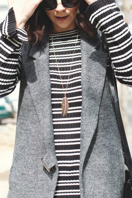 Kleidermaedchen.de Modeblog, erfurt, thueringen, berlin, fashionblog, Outfit, kleidermaedchen.de, Influencer Marketing und Kommunikation, Creator Frühlingsoutfit, asos Bomberjacke, Frühlingsoutfit, asos slipper, H&M Maxi Kleid gestreift, H&M Sonnenbrille, Zara Weste, Maxwell Scott Tasche Medolla M, Tchibo Kette