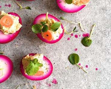 zum Apéritif – œufs mimosa mit Wasabi Crème fraîche