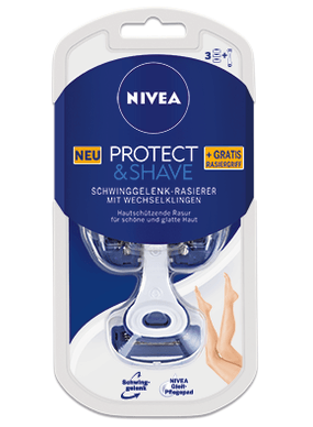 NIVEA Protect & Shave Schwinggelenk-Rasierer mit Wechselklingen
