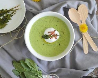 Löwenzahnsuppe mit Löwenzahnchips / Dandelion Soup Recipe