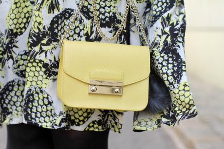 {Outfit} Ananas Midi Rock meets Furla Tasche