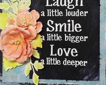 Chalkboard Card with Visible Image Stamps