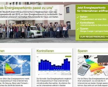 Energiesparkonto Webseite hilft kleinen Unternehmen beim Sparen