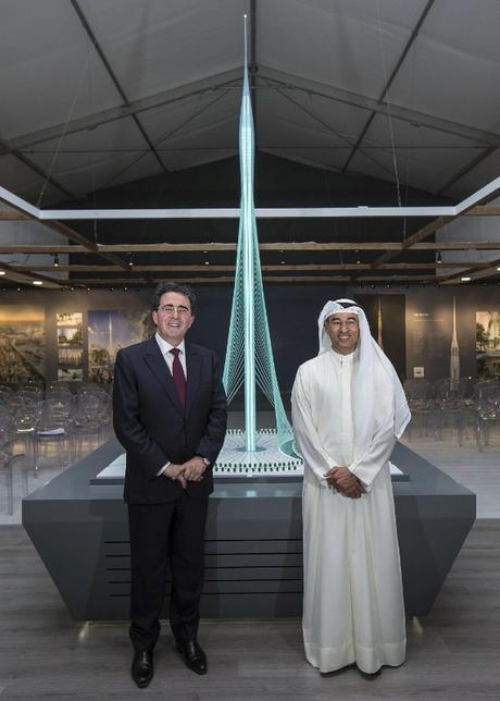 Santiago Calatrava Valls und Mohamed Alabbar, Vorstandsvorsitzender von Emaar Properties Foto: PRNewsFoto / Emaar