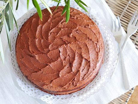 Schokoladenkuchen vegan und fructosearm