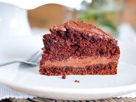 Schokoladenkuchen vegan und fructosearm