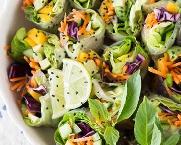 Vegane Sommerrollen im Frühling mit drei cremigen Dips – ich konnte nicht mehr warten!