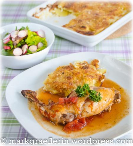 Kaninchenschlegel Kartoffelgratin 3