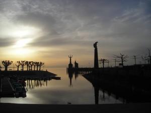 Die Imperia und das Zeppelin-Denkmal am Konstanzer Hafen