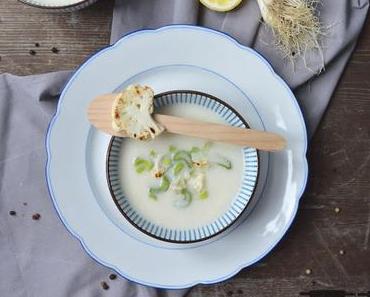 Blumenkohl Zitronen Suppe mit Blumenkohlchips / Cauliflower Lemon Soup