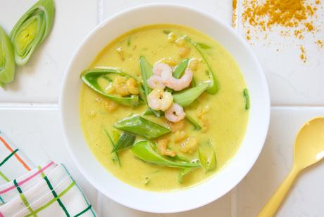 Kokossuppe mit Shrimps