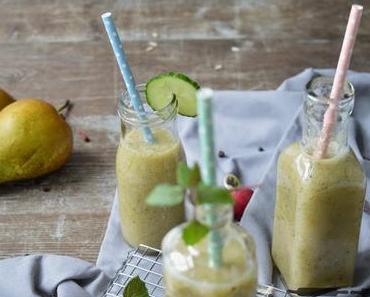 Gurken Smoothie mit Minze und Radieschen / Cucumber Mint Smoothie with Radishes