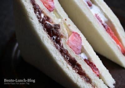 Rezept: Japanisches Fruit-Sandwich mit Erdbeer, Anko und Sahne
