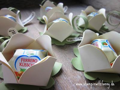 Willkommens-Goodies für die Hochzeit (den Workshop) mit Ferrero-Küsschen Willkommens-Goodies für die Hochzeit (den Workshop) mit Ferrero-Küsschen