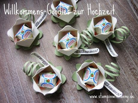 Willkommens-Goodies für die Hochzeit (den Workshop) mit Ferrero-Küsschen Willkommens-Goodies für die Hochzeit (den Workshop) mit Ferrero-Küsschen