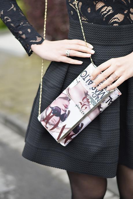 Outfit: Allblack with Lace Teddy and Flared Skirt for the Opera