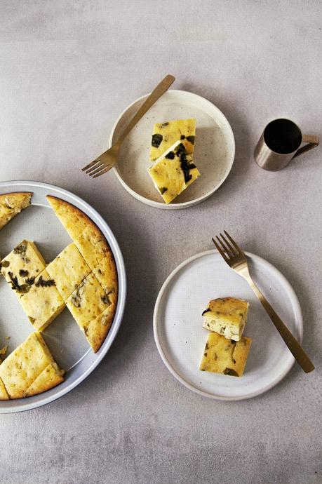 Cornbread with Cheese + Wild Herbs