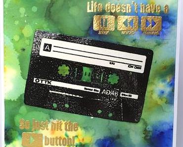 Just hit play - Card with Brushos and Embossing