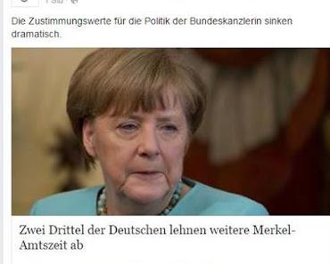 FAZ: Merkels Beliebtheit in der Wählergunst befindet sich fast auf dem Niveau von 2013