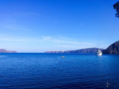 Meerblick auf Santorini
