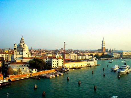 Blick über Venedig bei Ankunft