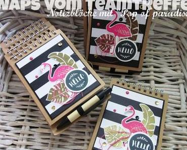 Meine Swaps vom Teamtreffen - Notizblöcke mit Pop of Paradise