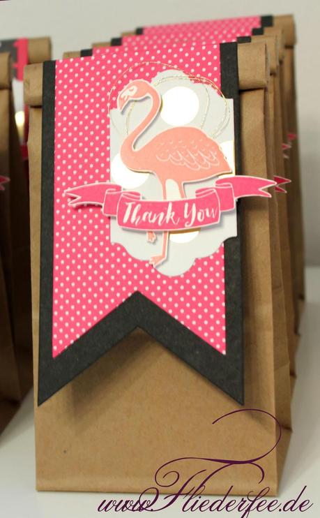 Ein Flamingo kommt selten allein {meine Schenklis des Stampin‘ Up! Team-Treffens bei mir in Hockenheim}