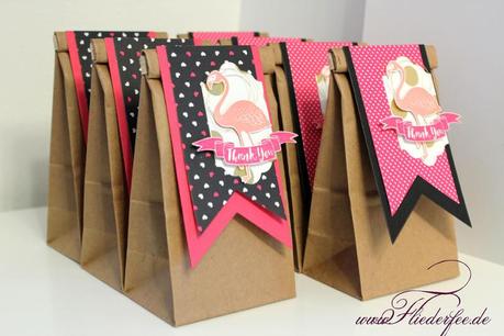 Ein Flamingo kommt selten allein {meine Schenklis des Stampin‘ Up! Team-Treffens bei mir in Hockenheim}