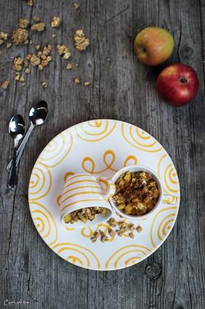 Apfel Müsli Knusper Crumble