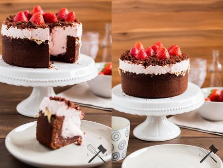 Schokoladen und Erdbeeren Torte