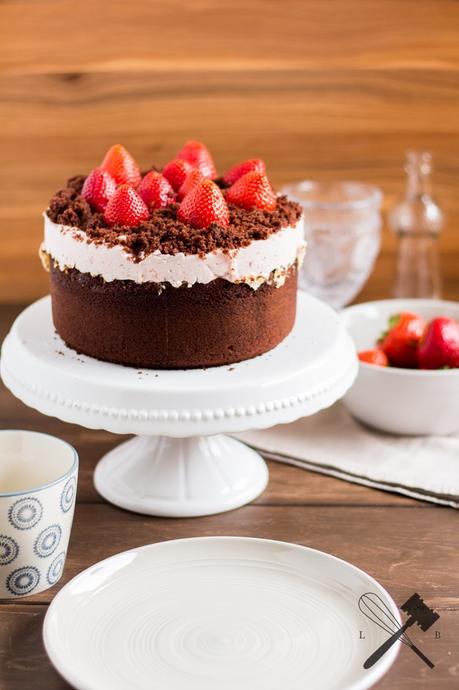 Schokoladen und Erdbeeren Torte