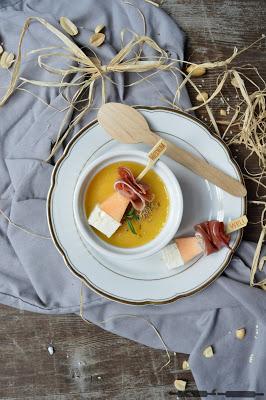 Kohlrabi Melonen Suppe / Creamy Kohlrabi Melon Soup