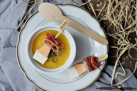 Kohlrabi Melonen Suppe / Creamy Kohlrabi Melon Soup