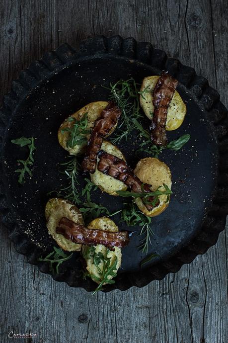 Gratinierte Ofenkartoffeln mit Speck