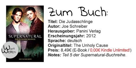 [REVIEW] Joe Schreiber: Die Judasschlinge (Supernatural, #5)