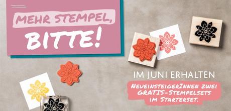 Stampin‘ Up! im Juni: Neuer Katalog, Extra-Shopping-Vorteile, Extra-Stempelsets
