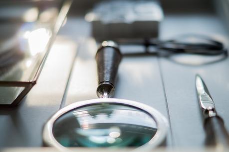 Blog + Fotografie by it's me! | fim.works | weißer Flieder | Lupe mit Ledergriff