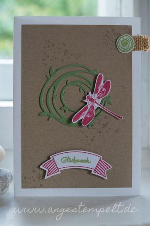 Wunderbar verwickelt, Swirly Bird und Awesomely Artistic auf einer Karte vereint - Patricia Stich 2016